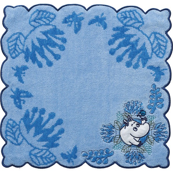 御祝.お返し,引出物,記念品は:ムーミン　ミニタオル キルティングブルー 1405039600