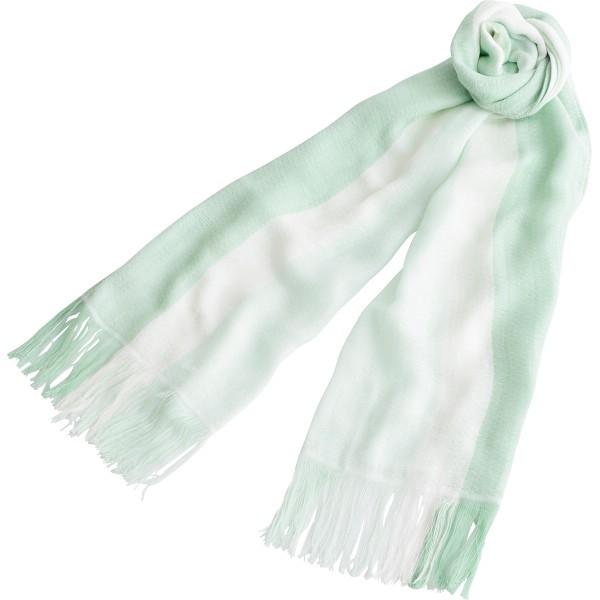 御祝.お返し,引出物,記念品は:ラインカラーマフラー 青磁×薄緑 GVｰ1500ｰ18