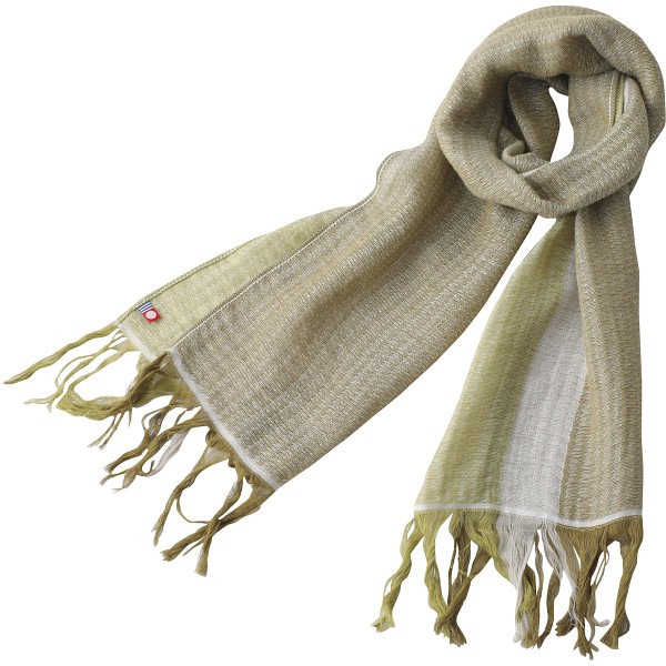 御祝.お返し,引出物,記念品は:ラインカラーマフラー うぐいす×みどり GVｰ1500ｰ16