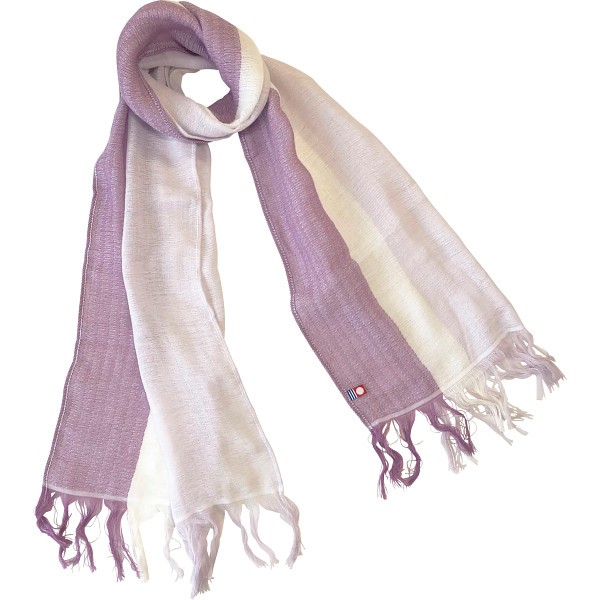 御祝.お返し,引出物,記念品は:ラインカラーマフラー 若紫×薄藤 GVｰ1500ｰ17