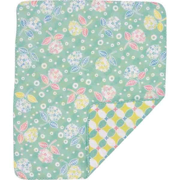 御祝.お返し,引出物,記念品は:くろちく　両面ガーゼハンカチ 紫陽花とみなわ 42412409