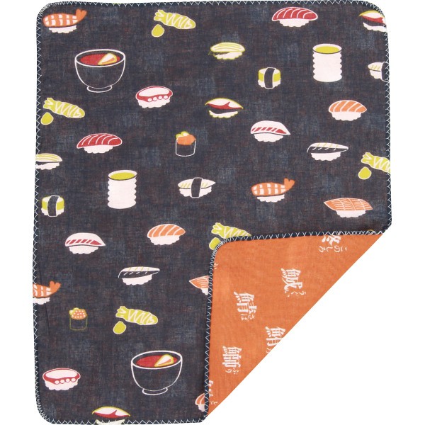 御祝.お返し,引出物,記念品は:くろちく　両面ガーゼハンカチ お寿司 42412410