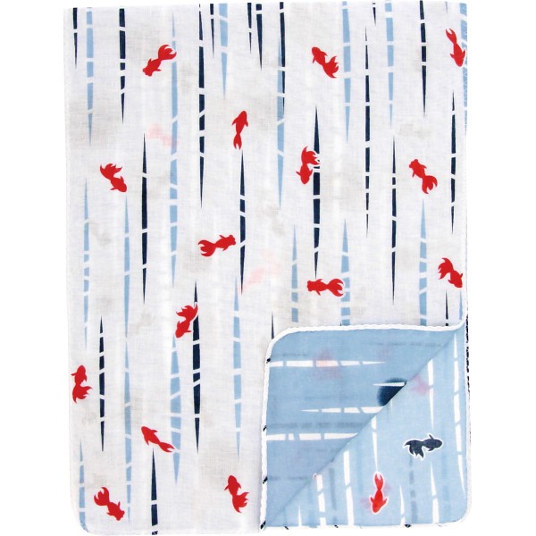 御祝.お返し,引出物,記念品は:くろちく　両面ガーゼてぬぐい きんとと縦絞り 42412402