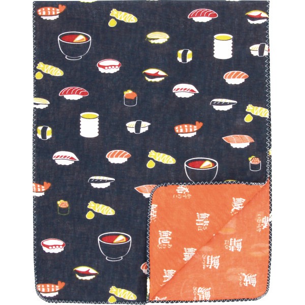 御祝.お返し,引出物,記念品は:くろちく　両面ガーゼてぬぐい お寿司 42412405