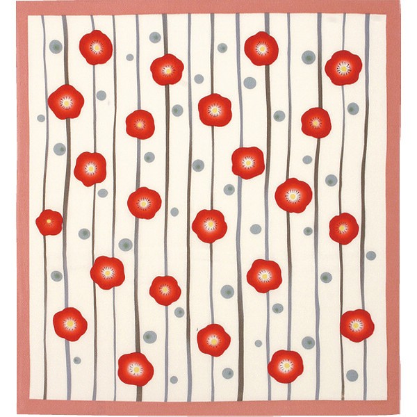 御祝.お返し,引出物,記念品は:ちりめん風呂敷 梅白 40609501