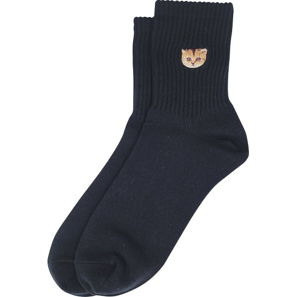 御祝.お返し,引出物,記念品は:ポール＆ジョー　メンズソックス　アメリブヌネット刺繍 ブラック 1779153