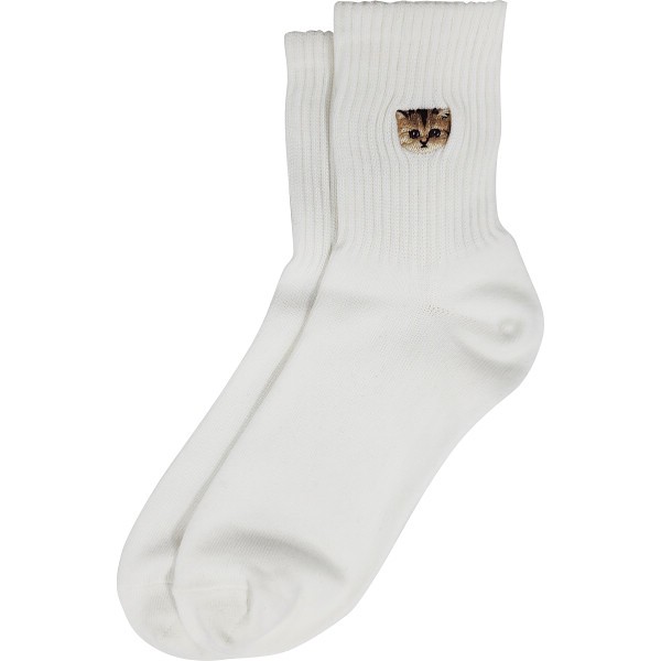 御祝.お返し,引出物,記念品は:ポール＆ジョー　メンズソックス　アメリブヌネット刺繍 ホワイト 1779154