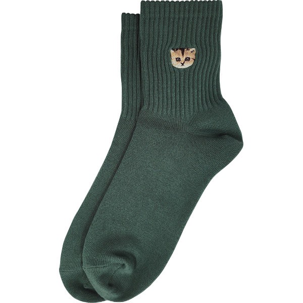 御祝.お返し,引出物,記念品は:ポール＆ジョー　メンズソックス　アメリブヌネット刺繍 グリーン 1779155