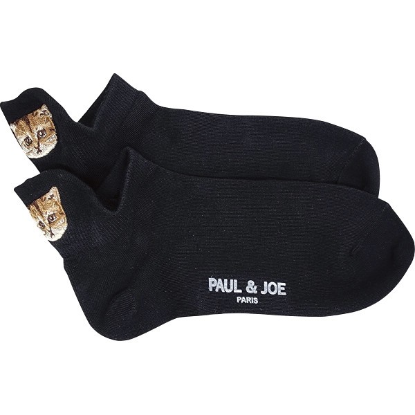御祝.お返し,引出物,記念品は:ポール＆ジョー　レディースアンクルソックス　かかと刺繍 ブラック 1782283