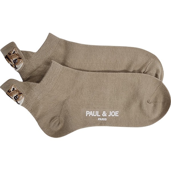 御祝.お返し,引出物,記念品は:ポール＆ジョー　レディースアンクルソックス　かかと刺繍 ベージュ 1782285