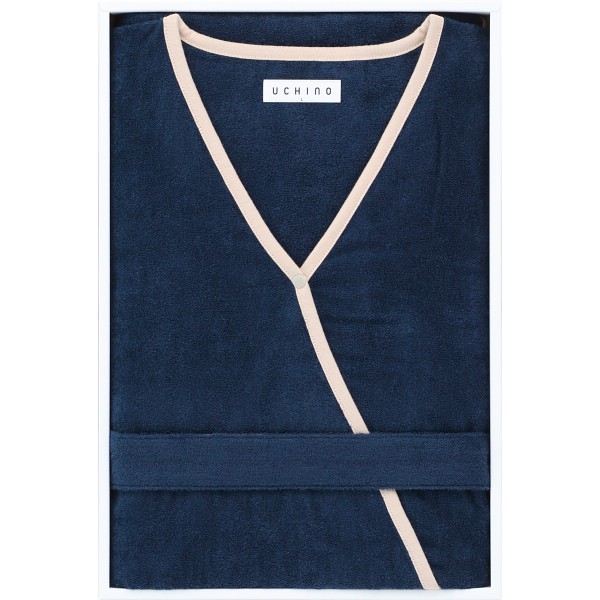 御祝.お返し,引出物,記念品は:ＵＣＨＩＮＯ　エアリータッチレディスローブ　Ｌ ダークブルー RC15824_DBL