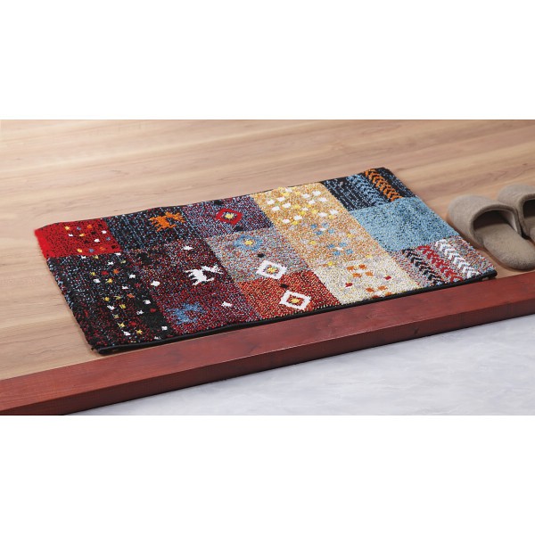 御祝.お返し,引出物,記念品は:トルコ製ウィルトン玄関マット　ギャベ柄 ﾌｫﾘｱRE5080