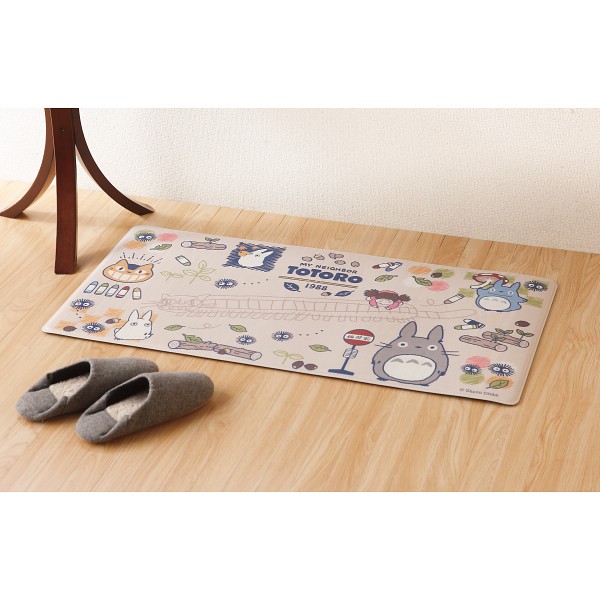 御祝.お返し,引出物,記念品は:となりのトトロ　ロングマット（９０ｃｍ） おえかき ベージュ 606043