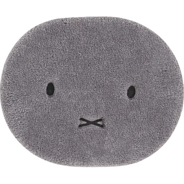 御祝.お返し,引出物,記念品は:ミッフィー　ふわふわフェイス　アクセントマット グレー 532700