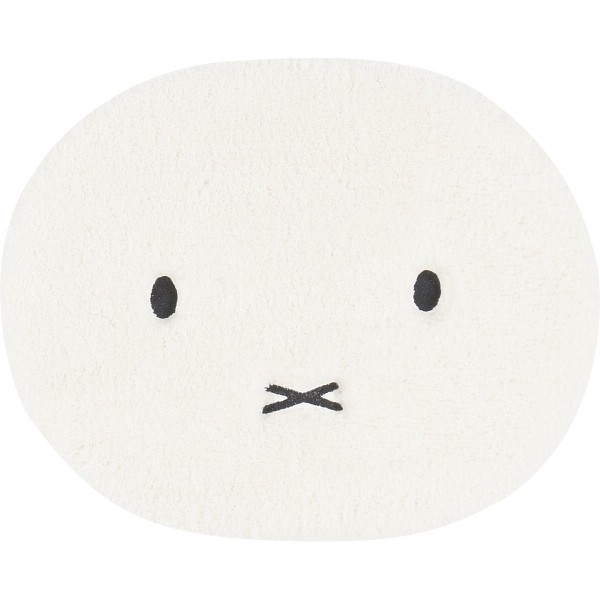 御祝.お返し,引出物,記念品は:ミッフィー　ふわふわフェイス　アクセントマット アイボリー 532717