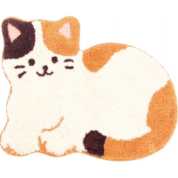 御祝.お返し,引出物,記念品は:ファンディトアニマル　洗えるマット みけねこ 57524