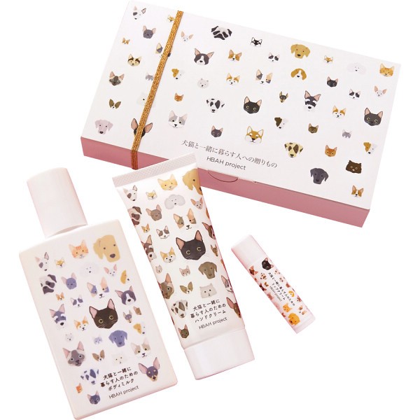 御祝.お返し,引出物,記念品は:犬猫と一緒に暮らす人のためのハンドクリーム・リップクリーム・ボディミルクギフト 08