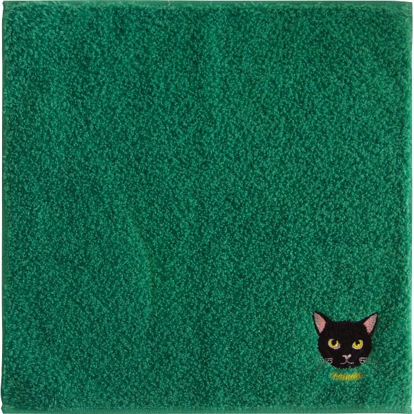 御祝.お返し,引出物,記念品は:Ｕｃｈｉｎｏｋｏ　ｍａｔｅ　コットンハンカチ クロネコ UNS-1203