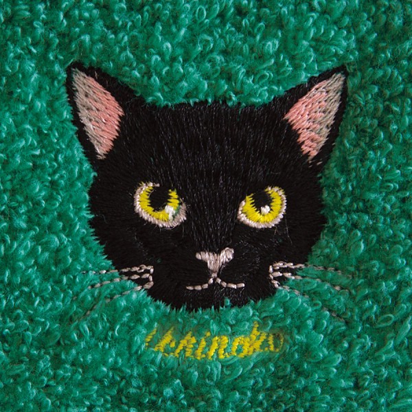 御祝.お返し,引出物,記念品は:Ｕｃｈｉｎｏｋｏ　ｍａｔｅ　コットンハンカチ クロネコ UNS-1203