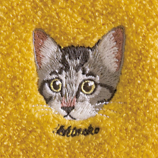 御祝.お返し,引出物,記念品は:Ｕｃｈｉｎｏｋｏ　ｍａｔｅ　コットンハンカチ サバトラ UNS-1205