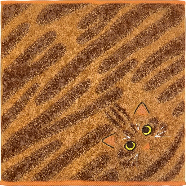 御祝.お返し,引出物,記念品は:Ｕｃｈｉｎｏｋｏ　ｍａｔｅ　毛並みハンカチ 茶トラ UNJ-801