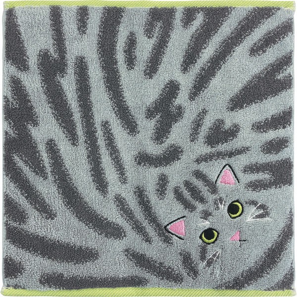 御祝.お返し,引出物,記念品は:Ｕｃｈｉｎｏｋｏ　ｍａｔｅ　毛並みハンカチ サバトラ UNJ-804