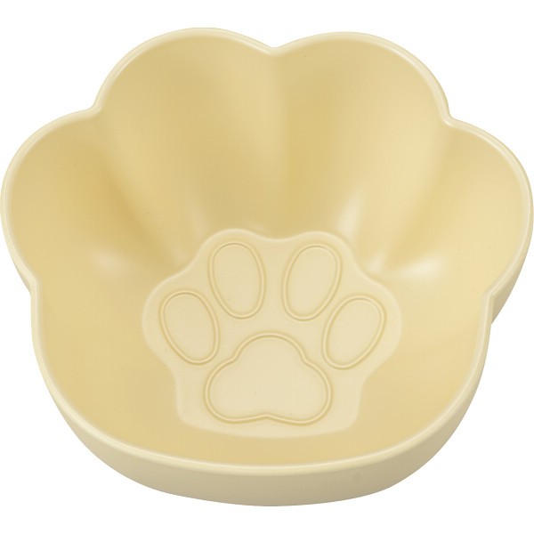 御祝.お返し,引出物,記念品は:キャッテ　にくきゅう　抗菌ボウル イエロー 74767