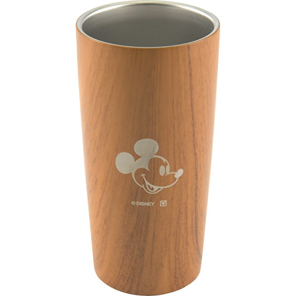 御祝.お返し,引出物,記念品は:ミッキー　木目タンブラー　ミディアムブラウン 82114