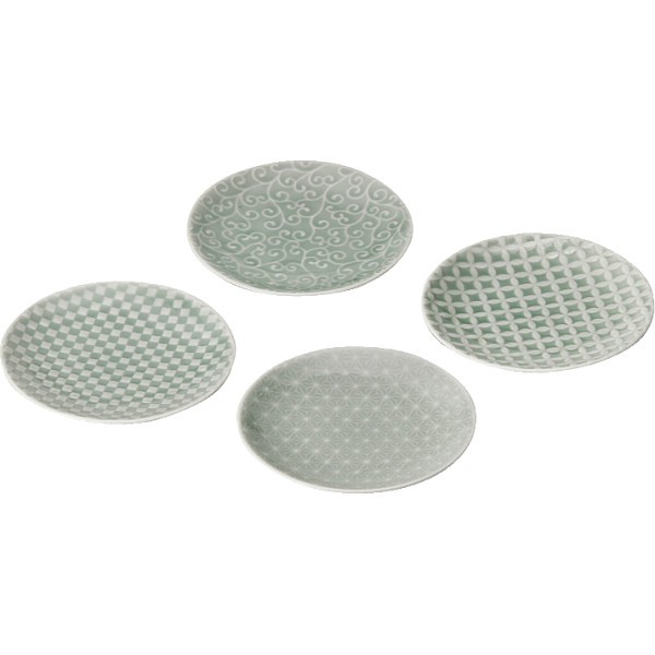 御祝.お返し,引出物,記念品は:小田陶器　吉祥　小皿揃 ODA02-4004A