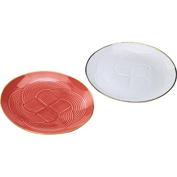 御祝.お返し,引出物,記念品は:小田陶器　結　組皿揃（木箱入） ODA03-5005B