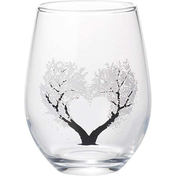 御祝.お返し,引出物,記念品は:冷感　フリーグラス ハート桜 J0752-048-15