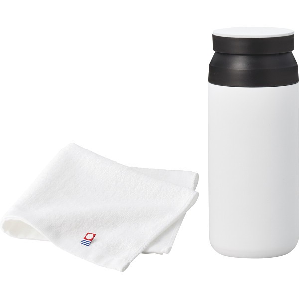 御祝.お返し,引出物,記念品は:アミ—ホーム　ボトル＆タオル ホワイト SB-1738