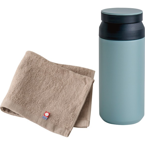 御祝.お返し,引出物,記念品は:アミ—ホーム　ボトル＆タオル ブルー SB-1740