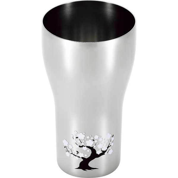 御祝.お返し,引出物,記念品は:燕熟の技　感温ステンレスタンブラー 桜 EJK-350