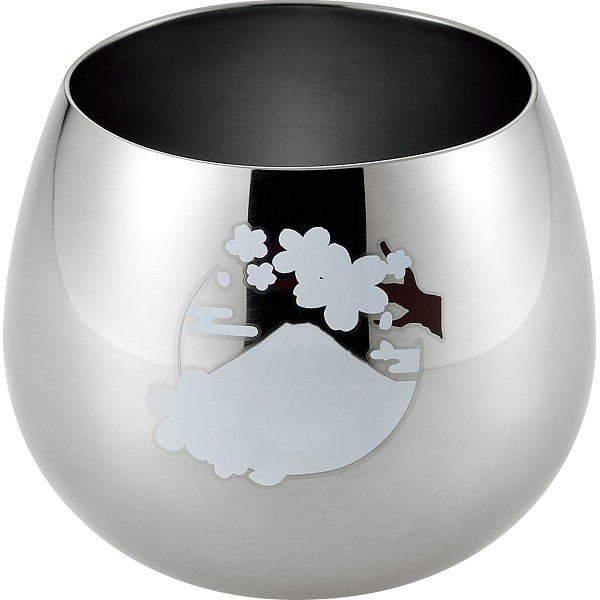 御祝.お返し,引出物,記念品は:燕熟の技　感温スイングタンブラー 桜に富士 EJKS-600