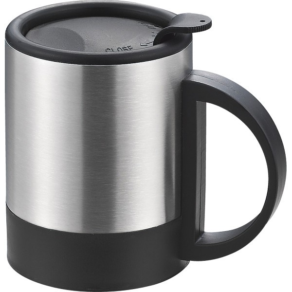 御祝.お返し,引出物,記念品は:ハイテク　フタ付ステンレスマグ HM-09