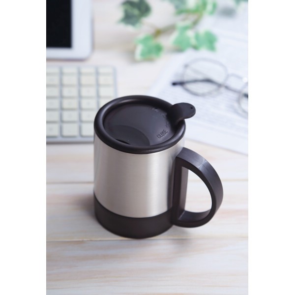 御祝.お返し,引出物,記念品は:ハイテク　フタ付ステンレスマグ HM-09