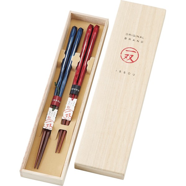 御祝.お返し,引出物,記念品は:若狭塗　箸２膳　田園 26648