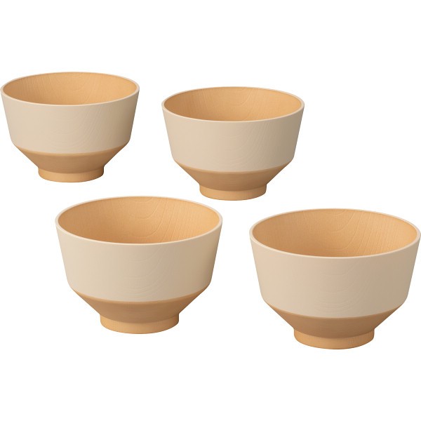 御祝.お返し,引出物,記念品は:日々色　汁椀　きなり４客セット 17114