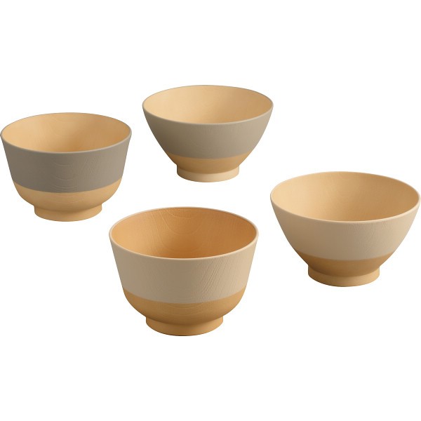 御祝.お返し,引出物,記念品は:やさしい彩り　飯椀・汁椀ペアセット　あま色／きなり色 17111