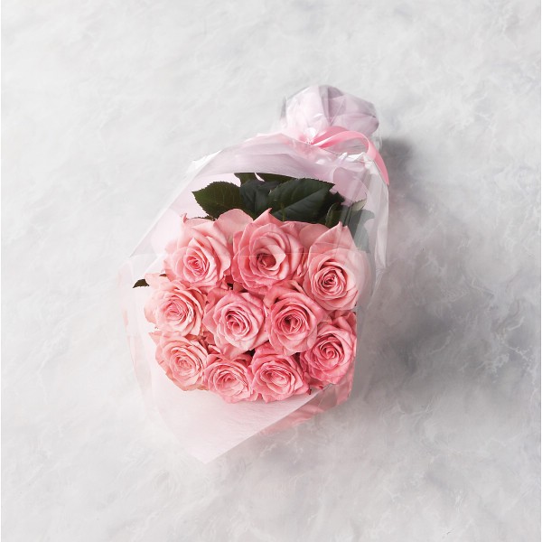 御祝.お返し,引出物,記念品は:バラの花束　１０本から１５本までのお申し込み ピンク 19PK10-15