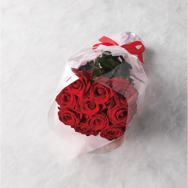 御祝.お返し,引出物,記念品は:バラの花束　１０本から１５本までのお申し込み レッド 19RD10‐15