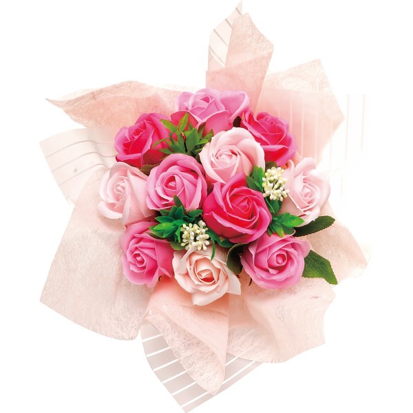 御祝.お返し,引出物,記念品は:スカーレットブーケ（ソープフラワー） キャンディピンク FDC3NSCK