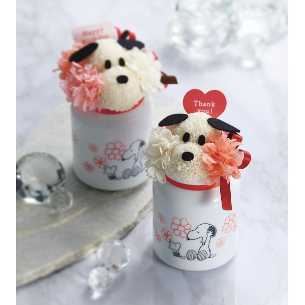御祝.お返し,引出物,記念品は:お花スヌーピー Ｔｈａｎｋ　ｙｏｕ SN5629