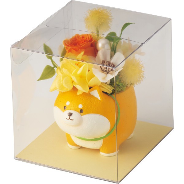 御祝.お返し,引出物,記念品は:アニマルプリザ（プリザーブドフラワー） 柴犬 1745873