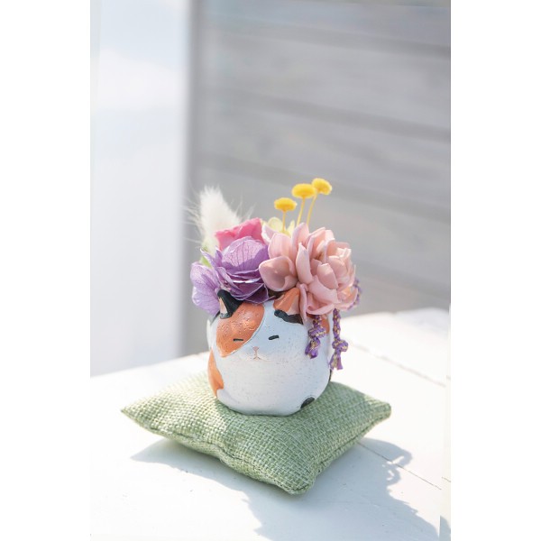 御祝.お返し,引出物,記念品は:くつろぎ猫さん（プリザーブドフラワー） 1778976