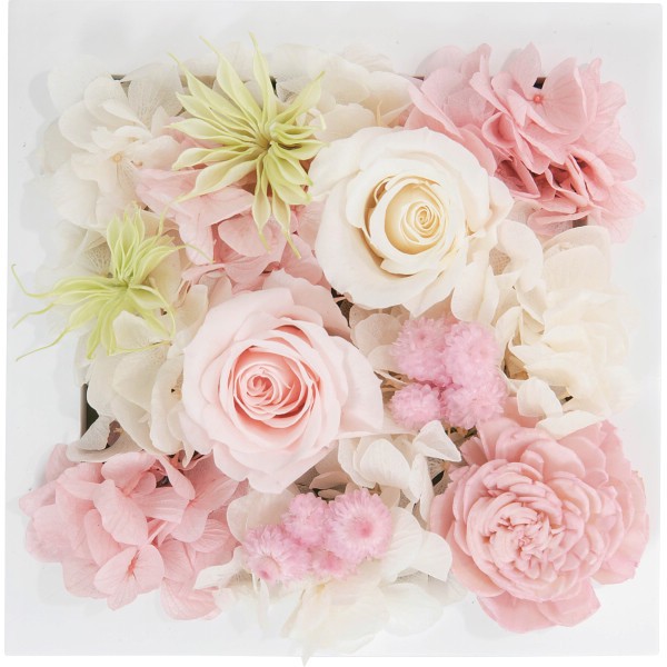 御祝.お返し,引出物,記念品は:プリザーブドウォールフラワー（スクエア） ピンク ncr-wallpri02-pi