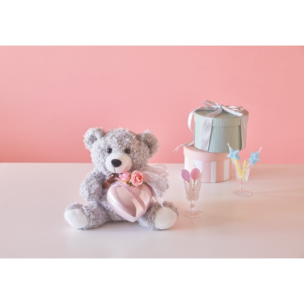 御祝.お返し,引出物,記念品は:フラワーベア　くまのきもち ピンクハート ncr-flobear-ph