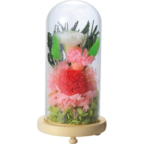 御祝.お返し,引出物,記念品は:お供えガラスドームアレンジメント 紗奈（さな） C29320