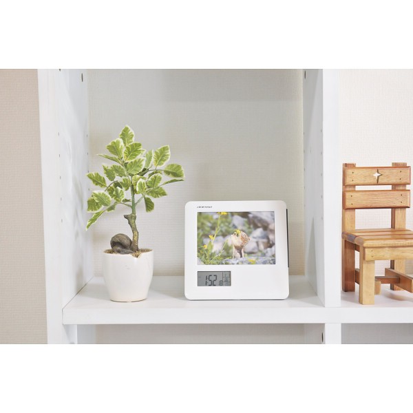 御祝.お返し,引出物,記念品は:アデッソ　フォトフレーム電波時計 8785